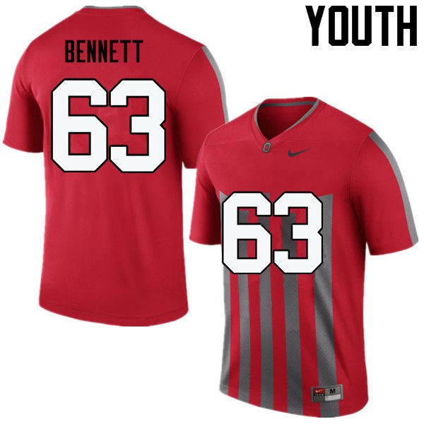 Ohio State Buckeyes #63 Michael Bennett Youth Stitch Jersey Throwback OSU13029